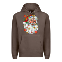 Coffee santa with little christmas Premium Hoodie - AdoDesignShop