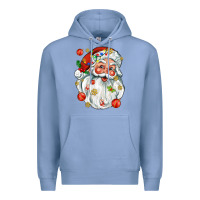 Colony Blue santa with little christmas Premium Hoodie - AdoDesignShop