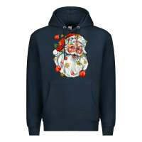 Navy santa with little christmas Premium Hoodie - AdoDesignShop