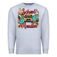 Heather Grey school bus monitor Premium Sweatshirt - texasbilliewilder