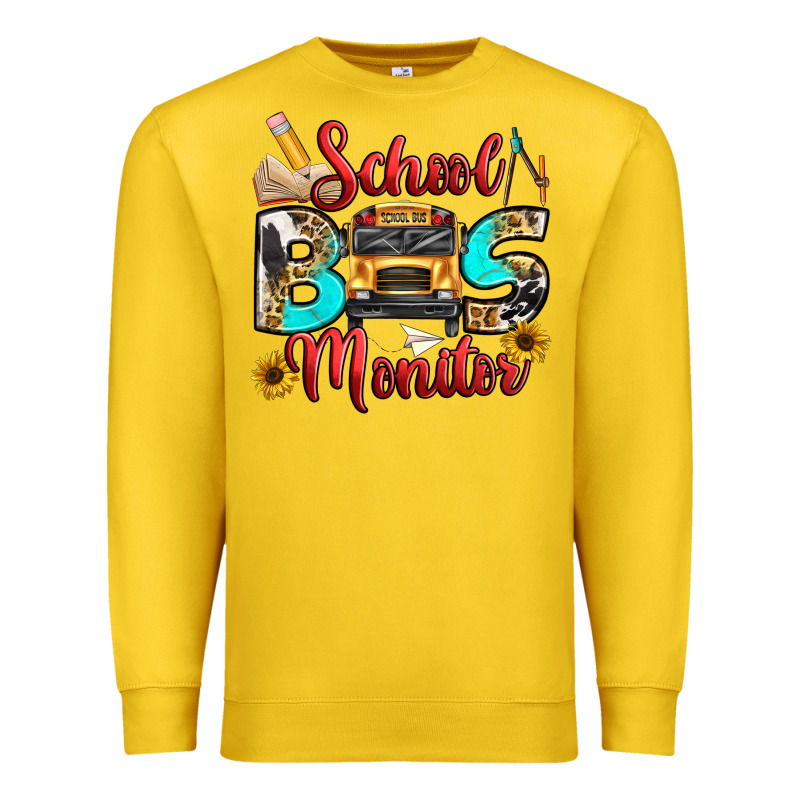 School Bus Monitor Premium Sweatshirt by texasbilliewilder | Teevron