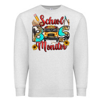 Oatmeal Heather school bus monitor Premium Sweatshirt - texasbilliewilder