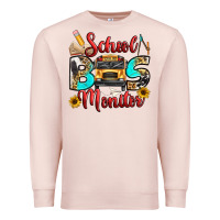 Pale Pink school bus monitor Premium Sweatshirt - texasbilliewilder