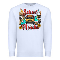 White school bus monitor Premium Sweatshirt - texasbilliewilder