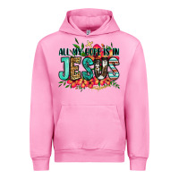 Fuchsia Pink all my hope is in jesus Urban Hoodie - Jasminsmagicworld