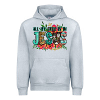Heather Grey all my hope is in jesus Urban Hoodie - Jasminsmagicworld