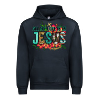 Navy all my hope is in jesus Urban Hoodie - Jasminsmagicworld