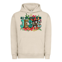Pigment French Oak all my hope is in jesus Urban Hoodie - Jasminsmagicworld