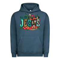 Pigment Midnight Navy all my hope is in jesus Urban Hoodie - Jasminsmagicworld