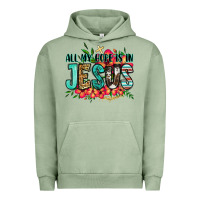 Pigment Oil Green all my hope is in jesus Urban Hoodie - Jasminsmagicworld