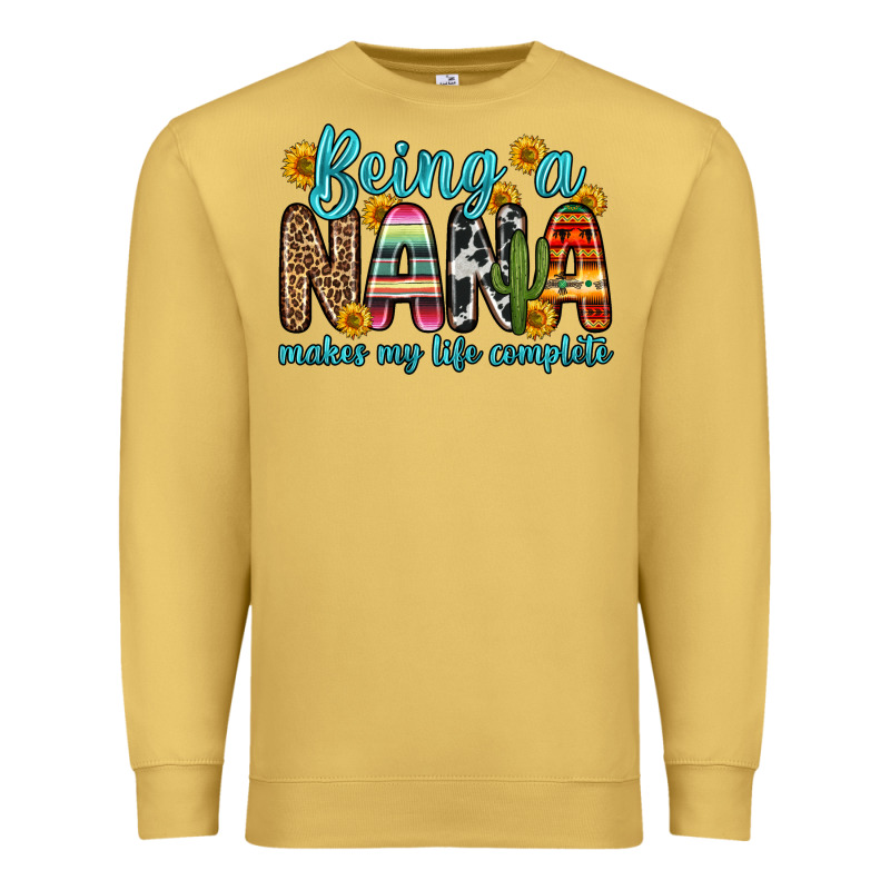 Being A Nana Makes My Life Complete Premium Sweatshirt by Zillion Design Studio | Teevron