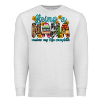 Oatmeal Heather being a nana makes my life complete Premium Sweatshirt - Zillion Design Studio