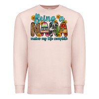 Pale Pink being a nana makes my life complete Premium Sweatshirt - Zillion Design Studio