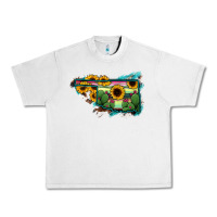 Lunar Rock Oklahoma Map Sunflower Cactus Serape Urban Heavy Tee - RanaPortraitStore