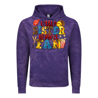 Cloud Purple little sister biggest fan softball Vintage Hoodie - AdoDesignShop