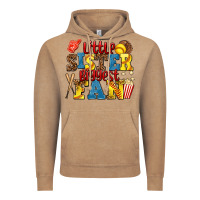 Vintage Coffee little sister biggest fan softball Vintage Hoodie - AdoDesignShop
