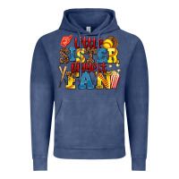 Vintage Denim little sister biggest fan softball Vintage Hoodie - AdoDesignShop