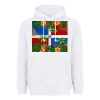 White dominican republic Heavyweight Hoodie - RanaPortraitStore
