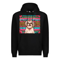 Black shih tzu floral tumbler Premium Hoodie - JahusDesignShop