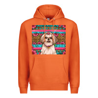 Shih Tzu Floral Tumbler Premium Hoodie | Teevron