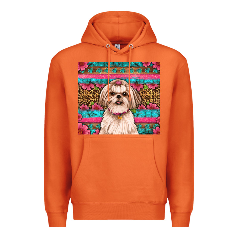 Shih Tzu Floral Tumbler Premium Hoodie by JahusDesignShop | Teevron