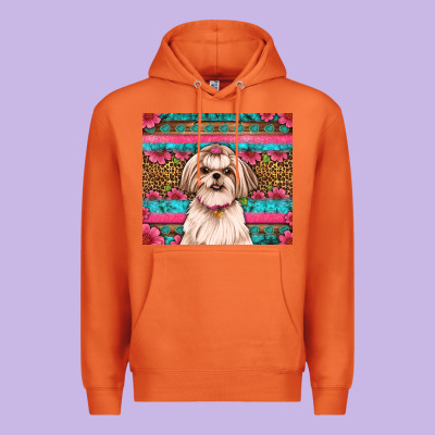 Shih Tzu Floral Tumbler Premium Hoodie Designed By Jahusdesignshop