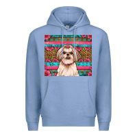 Colony Blue shih tzu floral tumbler Premium Hoodie - JahusDesignShop