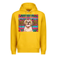 Lemon shih tzu floral tumbler Premium Hoodie - JahusDesignShop