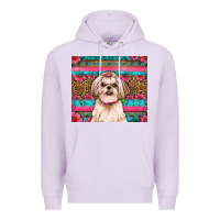Lilac shih tzu floral tumbler Premium Hoodie - JahusDesignShop