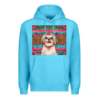 Ocean Blue shih tzu floral tumbler Premium Hoodie - JahusDesignShop