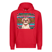 Red shih tzu floral tumbler Premium Hoodie - JahusDesignShop