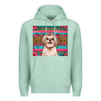 Seafoam shih tzu floral tumbler Premium Hoodie - JahusDesignShop