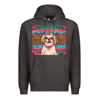 Smoke shih tzu floral tumbler Premium Hoodie - JahusDesignShop