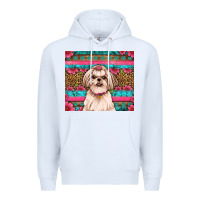 White shih tzu floral tumbler Premium Hoodie - JahusDesignShop