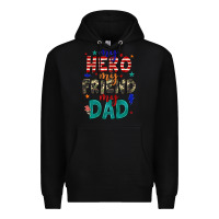Black my hero my friend my dad Premium Hoodie - JahusDesignShop