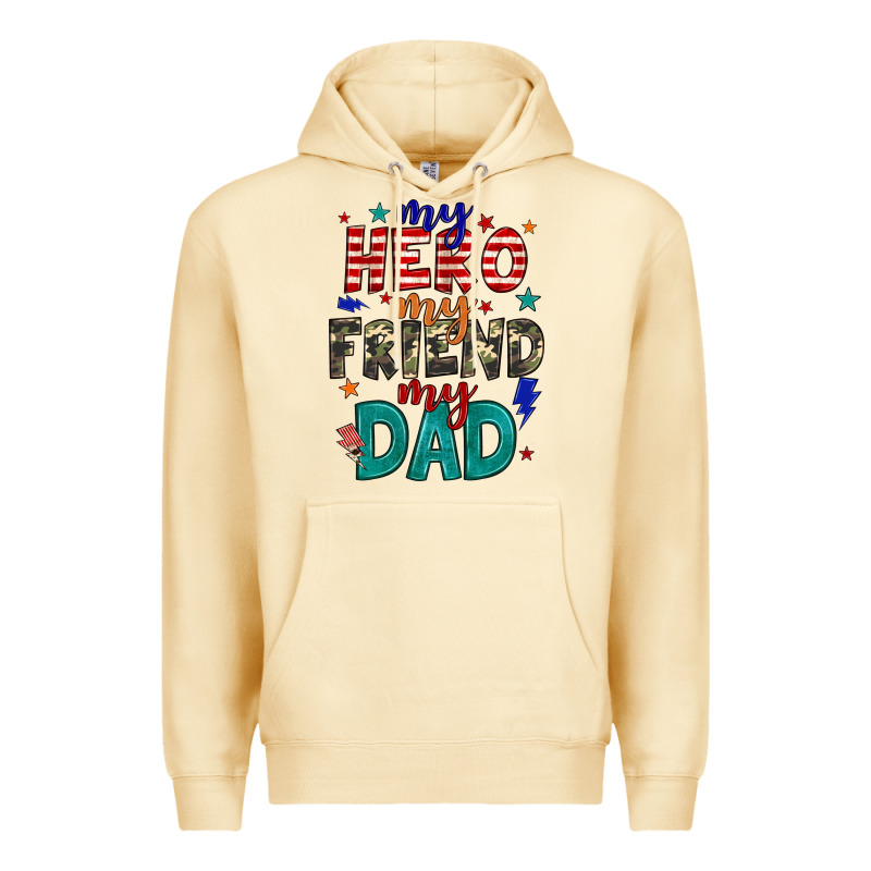 My Hero My Friend My Dad Premium Hoodie by JahusDesignShop | Teevron