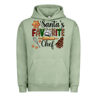 Pigment Oil Green santa's favorite chef Urban Hoodie - AdoDesignShop