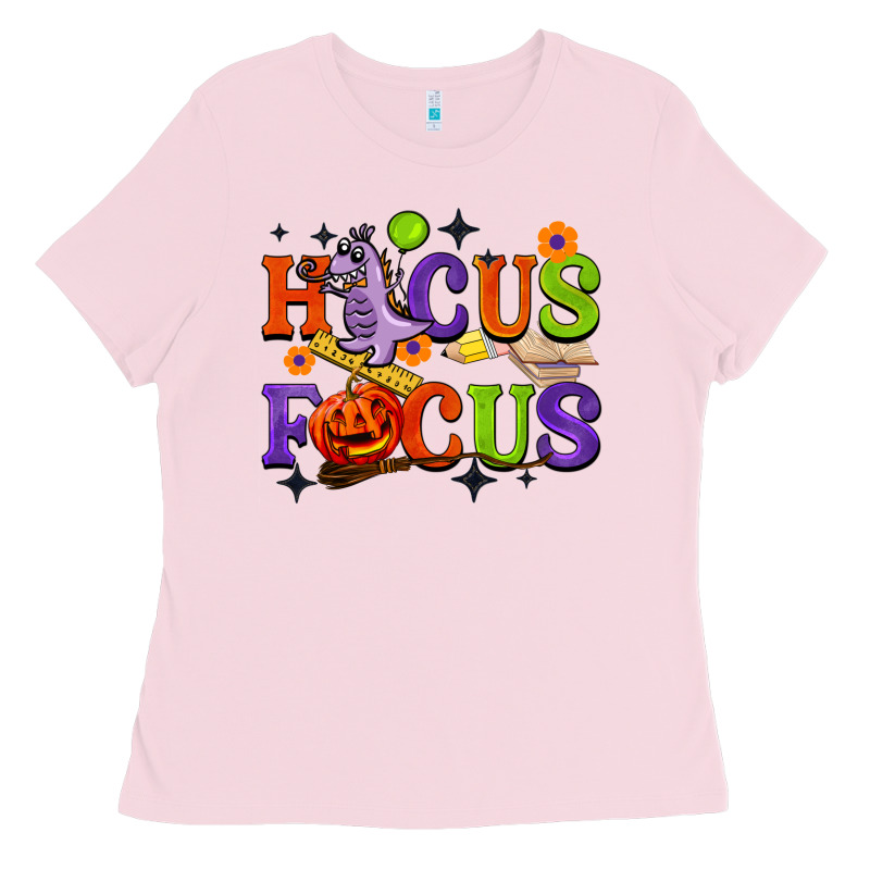 Hocus Focus Halloween Teacher Ladies Tee by BarkalooDesign | Teevron