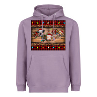 Lavender hohoho christmas cows Heavyweight Hoodie - RanaPortraitStore