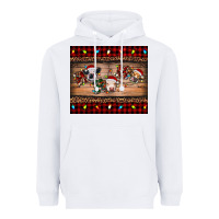 White hohoho christmas cows Heavyweight Hoodie - RanaPortraitStore
