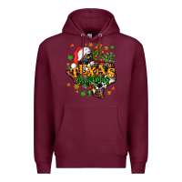 Burgundy texas christmas Premium Hoodie - AdoDesignShop