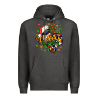 Charcoal Heather texas christmas Premium Hoodie - AdoDesignShop