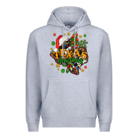 Heather Grey texas christmas Premium Hoodie - AdoDesignShop
