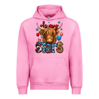 Fuchsia Pink oh my stars 4th of july shaggy cow Urban Hoodie - Jasminsmagicworld