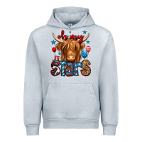Heather Grey oh my stars 4th of july shaggy cow Urban Hoodie - Jasminsmagicworld