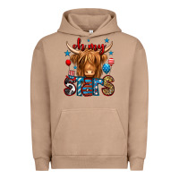 Oh My Stars 4th Of July Shaggy Cow Urban Hoodie | Teevron