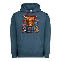 Pigment Midnight Navy oh my stars 4th of july shaggy cow Urban Hoodie - Jasminsmagicworld