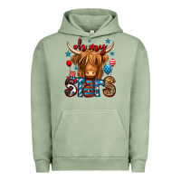 Pigment Oil Green oh my stars 4th of july shaggy cow Urban Hoodie - Jasminsmagicworld