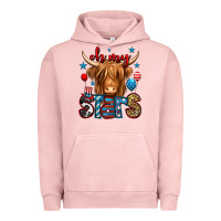 Pigment Salmon oh my stars 4th of july shaggy cow Urban Hoodie - Jasminsmagicworld