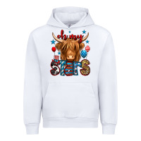 White oh my stars 4th of july shaggy cow Urban Hoodie - Jasminsmagicworld